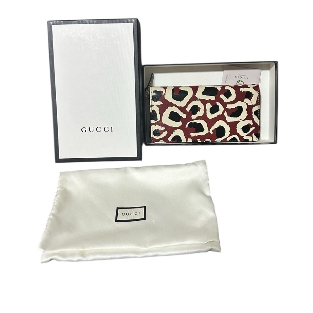 Gucci Tan Leather Betty Shanghai Zip Around Wallet Authenciated - EUC